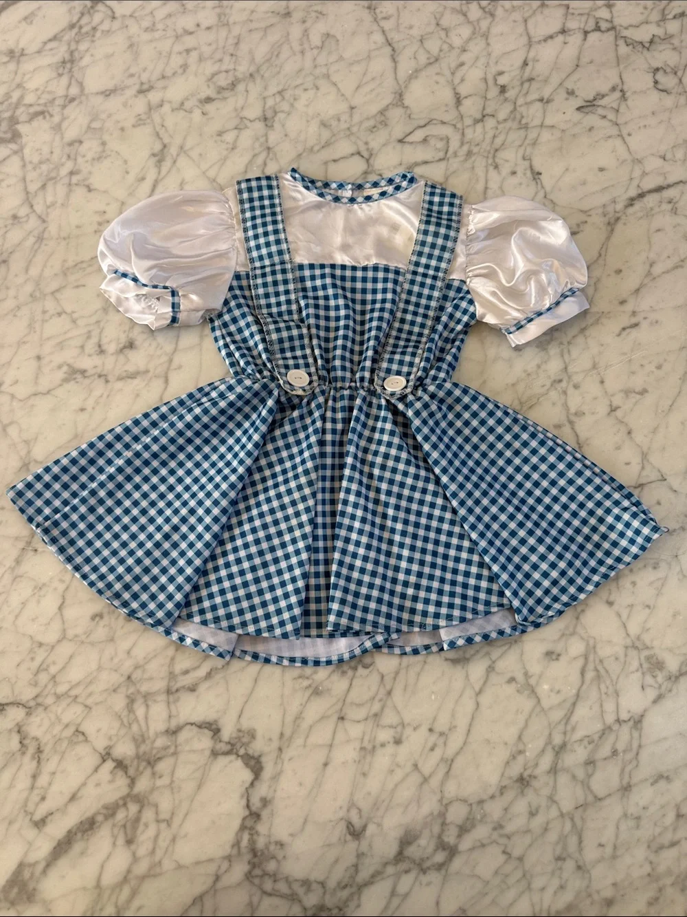 Blue Gingham Pinafore Dorothy Costume Dress Sz 12-24 Mo Wizard of Oz